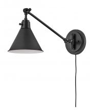 Hinkley Merchant 3690BK - Medium Swing Arm Single Light Sconce