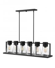 Hinkley Merchant 63306BK-CL - Medium Six Light Linear