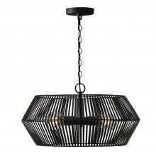 Capital Canada 330341MB - 4-Light Angular Metal Pendant in Matte Black