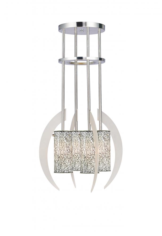 4-Light Vintage Graphite Chandelier