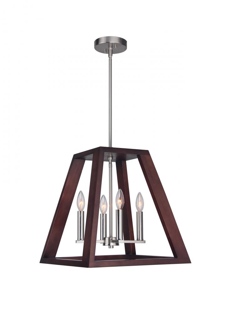 Woodbridge Lighting 17220CBR-WLK3WN Walden Wood Pendant