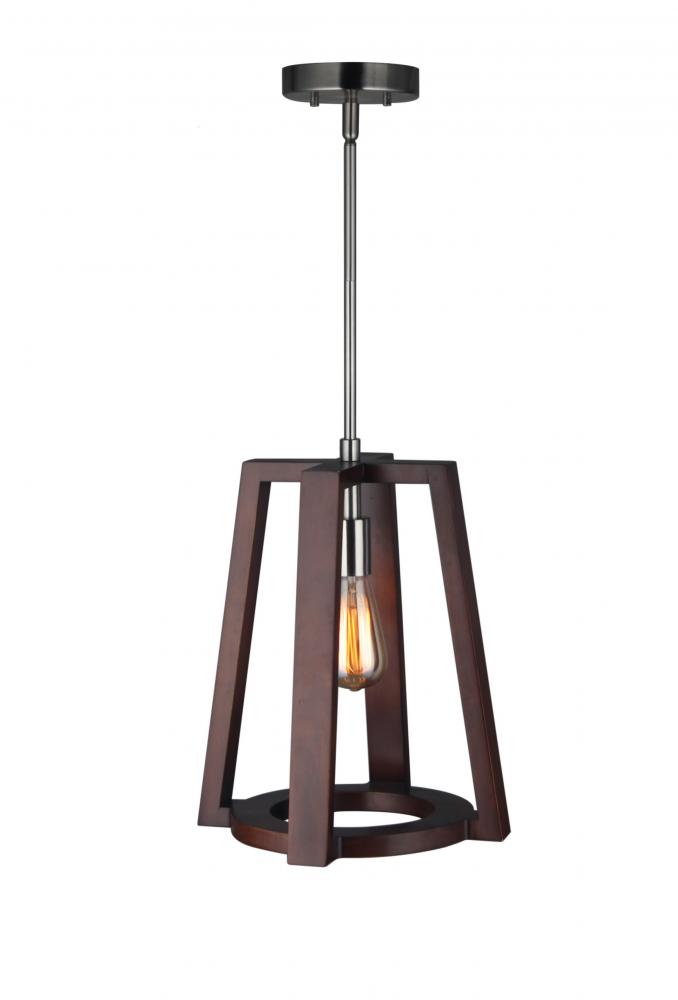 Woodbridge Lighting 17226CBR-WLL1WN Bella Wood Mid-pendant