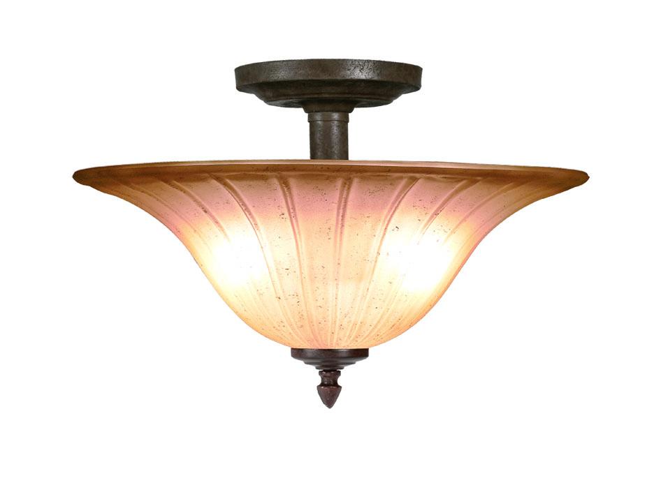 Bronze Bowl Semi-Flush Mount