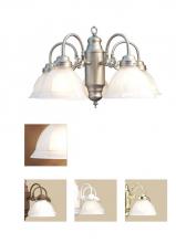 Woodbridge 10002-PBR - Brass Down Chandelier