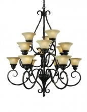 Woodbridge 12055-TOR - Bronze Up Chandelier