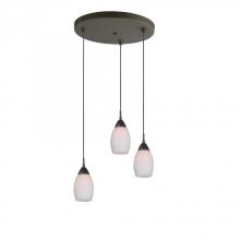 Woodbridge 13224MEB-C20401 - Woodbridge Lighting 13224MEB-C20401 Venezia Opal 3-Light Cluster