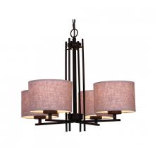 Woodbridge 15814MEB-S10801 - Woodbridge Lighting 15814MEB-S10801 Hudson 4-light Fabric Shade Chandelier