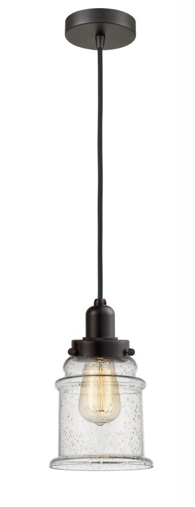 Whitney - 1 Light - 8 inch - Oil Rubbed Bronze - Cord hung - Mini Pendant