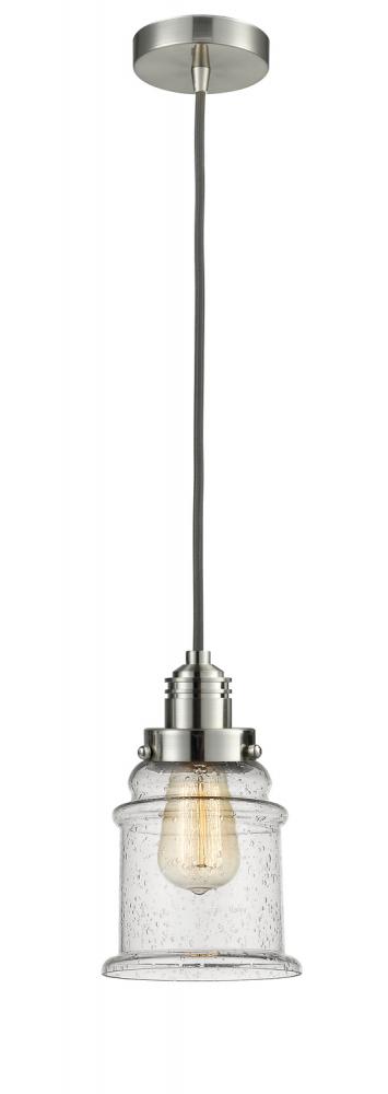 Winchester - 1 Light - 8 inch - Satin Nickel - Cord hung - Mini Pendant