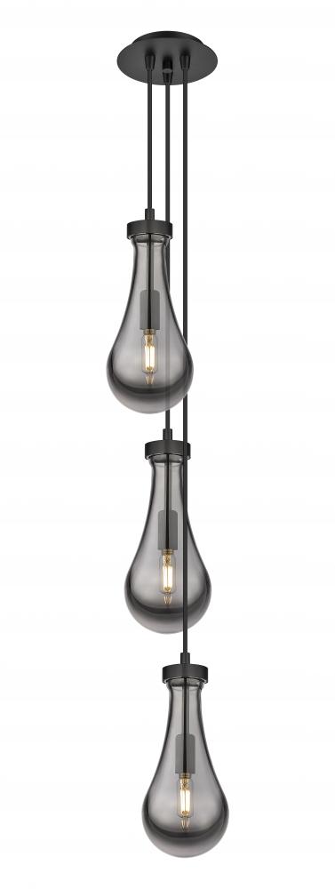 Owego - 3 Light - 7 inch - Matte Black - Multi Pendant