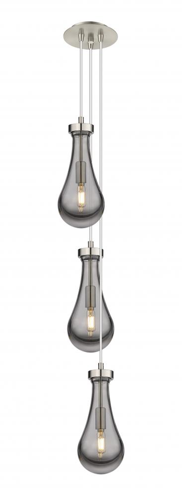 Owego - 3 Light - 7 inch - Brushed Satin Nickel - Multi Pendant