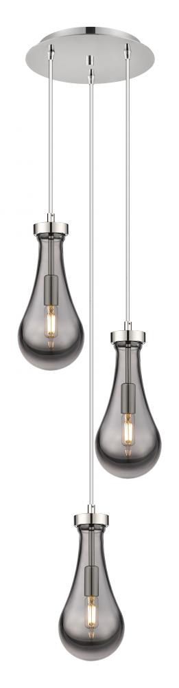 Owego - 3 Light - 13 inch - Polished Nickel - Multi Pendant