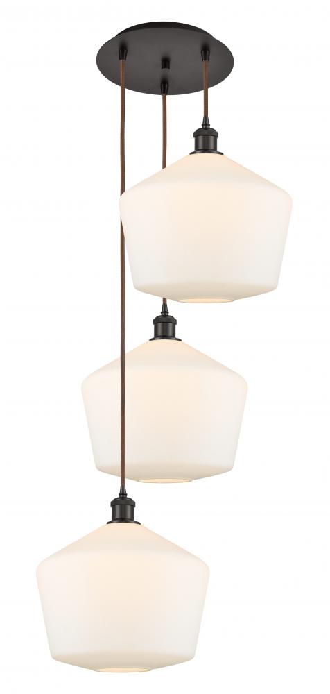 Cindyrella - 3 Light - 19 inch - Oil Rubbed Bronze - Cord Hung - Multi Pendant