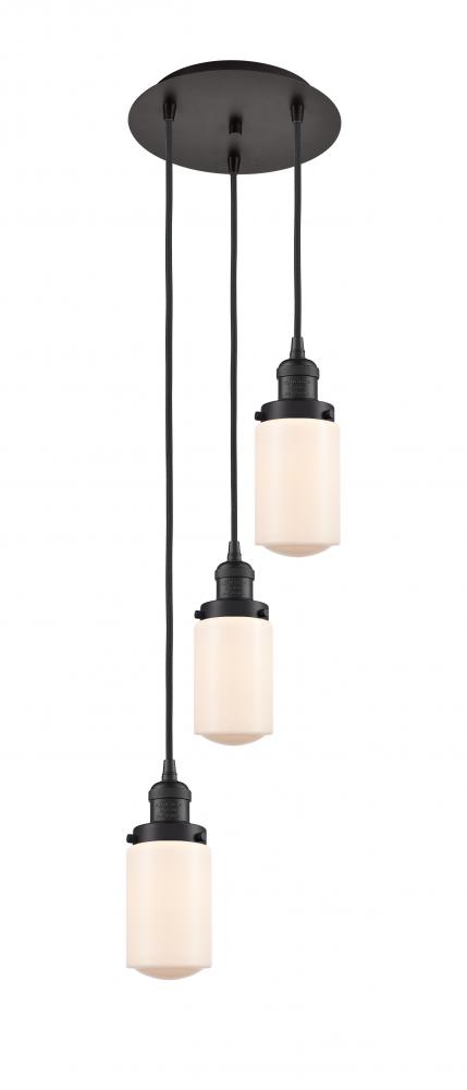 Dover - 3 Light - 11 inch - Oil Rubbed Bronze - Cord hung - Multi Pendant