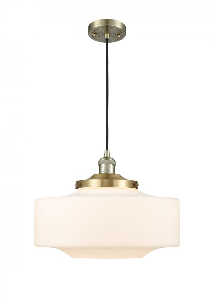 Bridgeton - 1 Light - 16 inch - Antique Brass - Cord hung - Mini Pendant