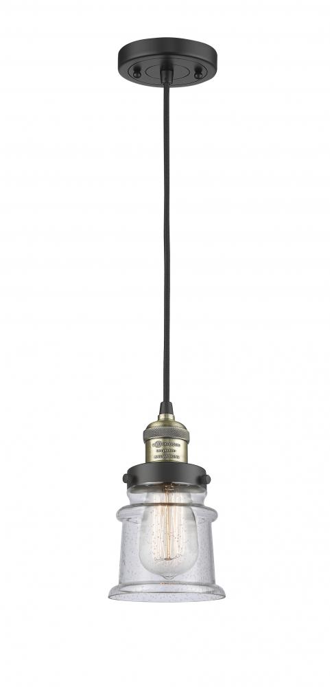 Canton - 1 Light - 5 inch - Black Antique Brass - Cord hung - Mini Pendant