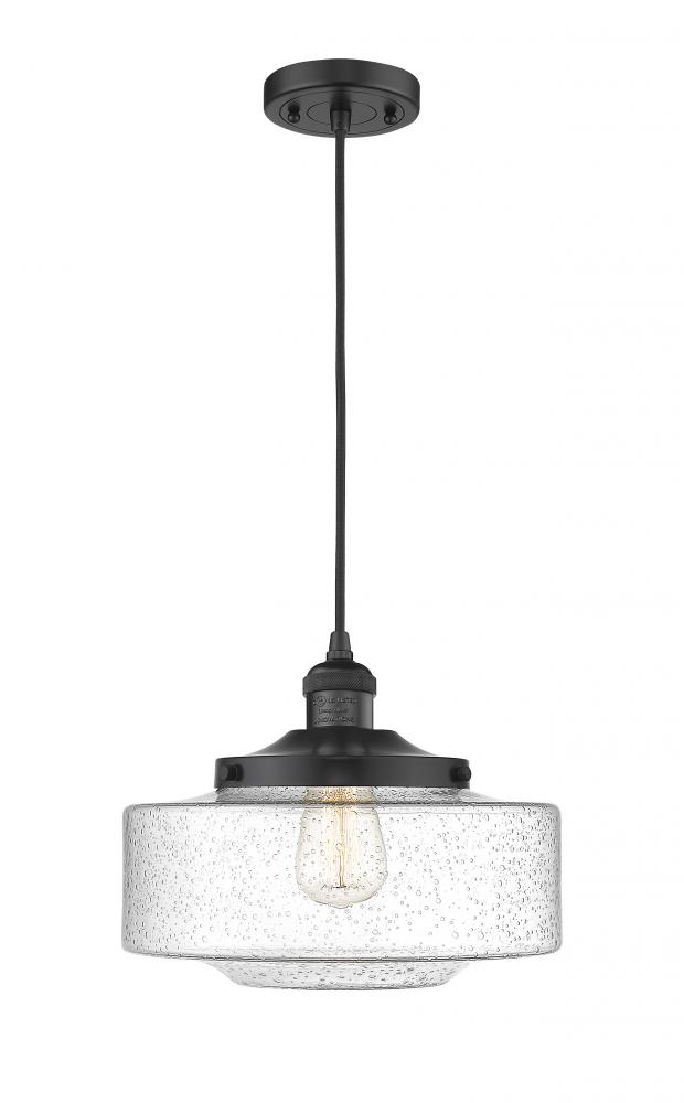 Bridgeton - 1 Light - 12 inch - Matte Black - Cord hung - Mini Pendant