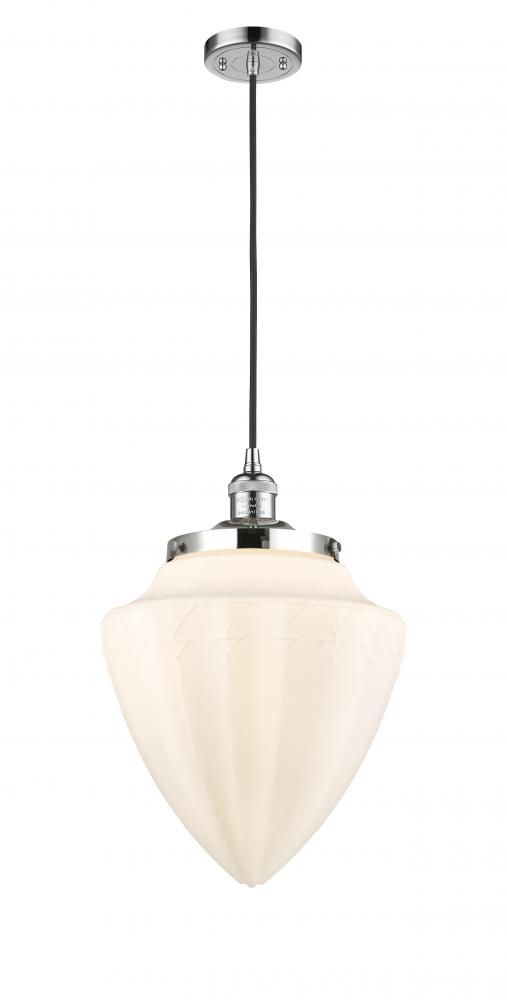 Bullet - 1 Light - 12 inch - Polished Chrome - Cord hung - Mini Pendant