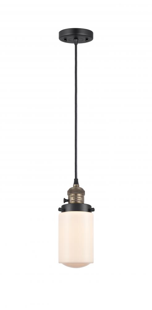 Dover - 1 Light - 5 inch - Black Antique Brass - Cord hung - Mini Pendant