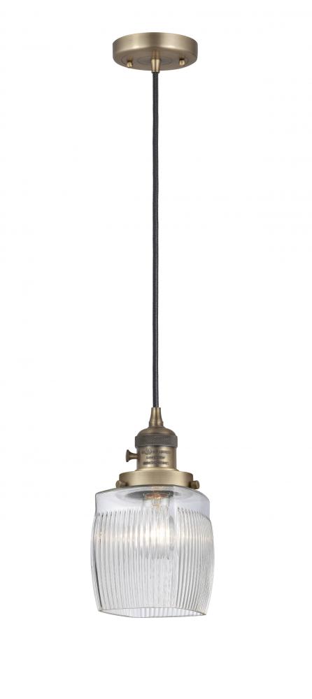 Colton - 1 Light - 6 inch - Brushed Brass - Cord hung - Mini Pendant