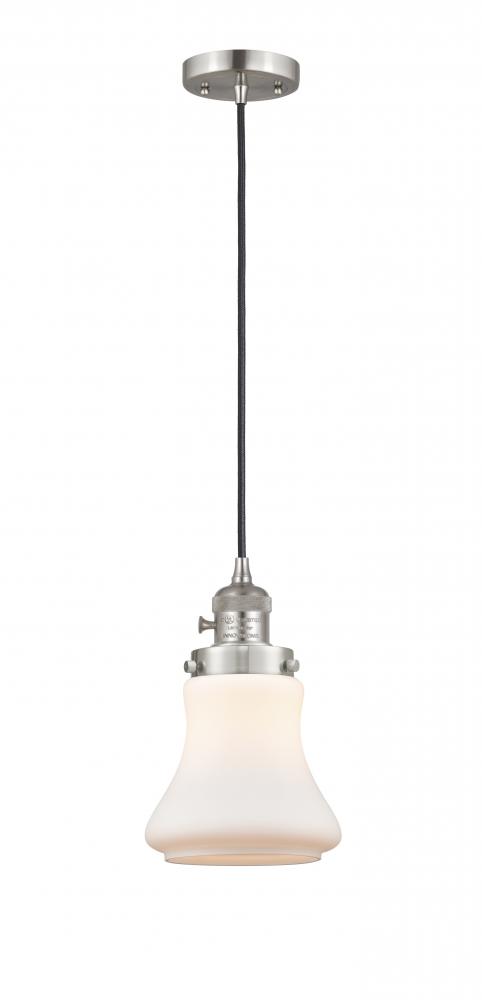 Bellmont - 1 Light - 6 inch - Brushed Satin Nickel - Cord hung - Mini Pendant