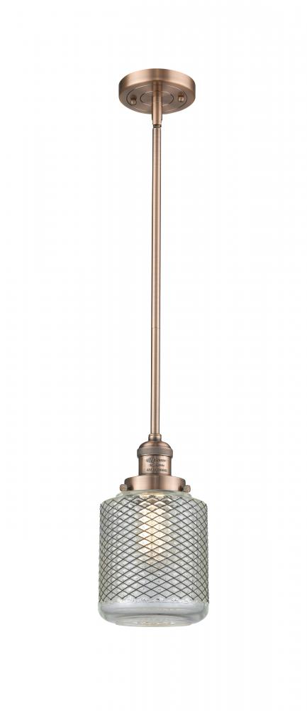 Stanton - 1 Light - 6 inch - Antique Copper - Stem Hung - Mini Pendant