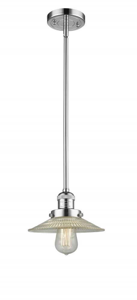 Halophane - 1 Light - 9 inch - Polished Chrome - Stem Hung - Mini Pendant