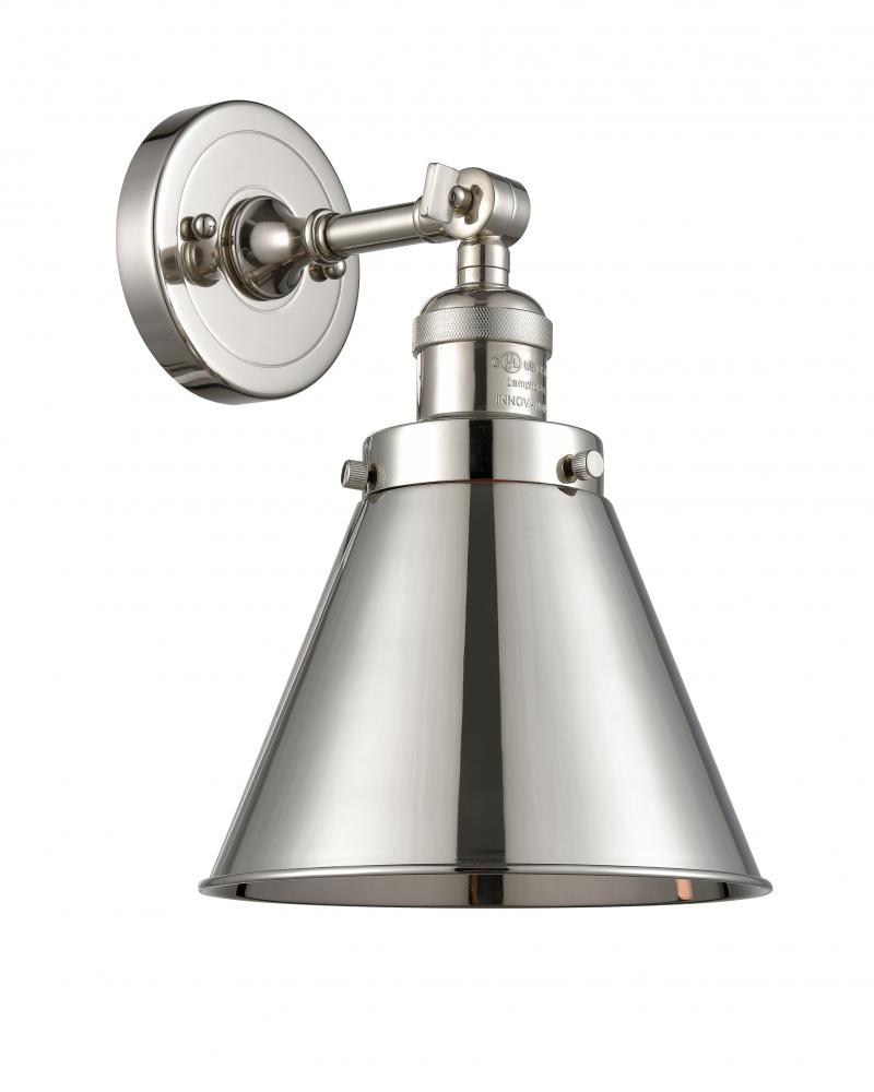 Appalachian - 1 Light - 8 inch - Polished Nickel - Sconce