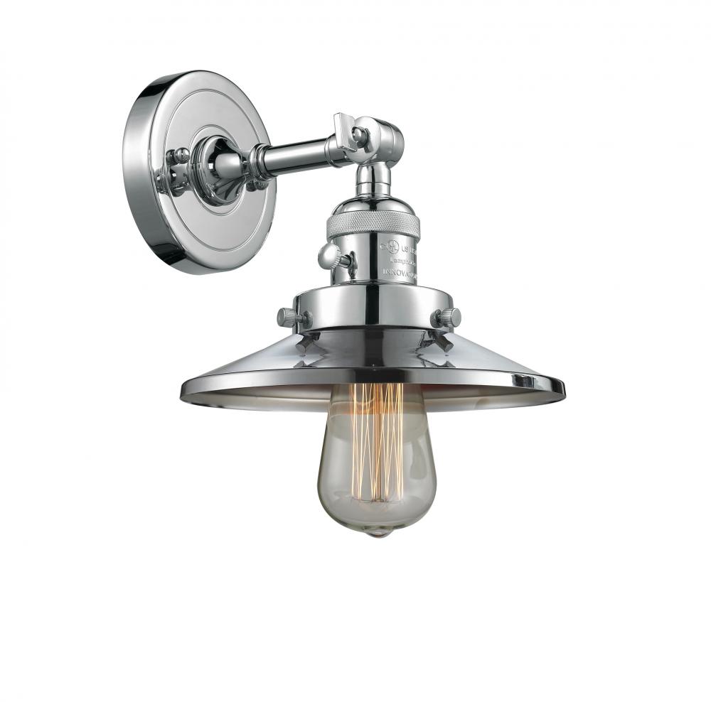 Railroad - 1 Light - 8 inch - Polished Chrome - Sconce