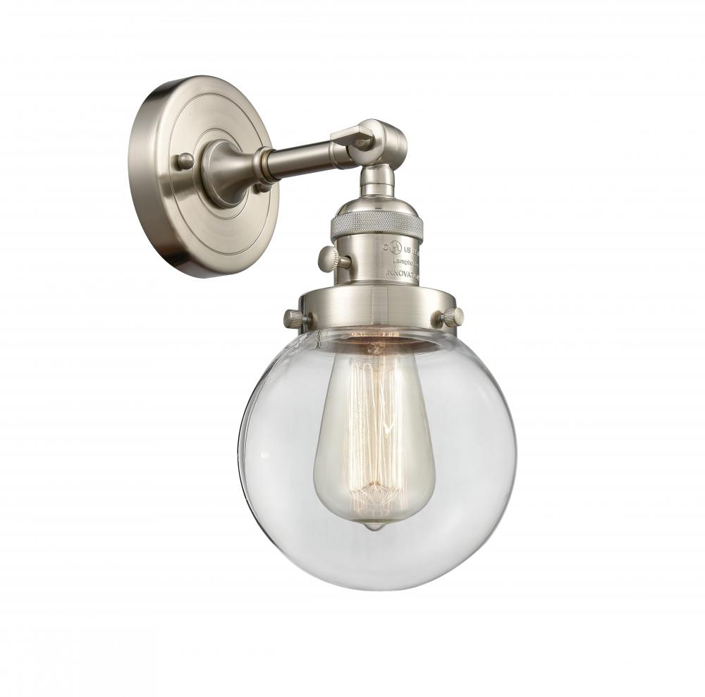 Beacon - 1 Light - 6 inch - Brushed Satin Nickel - Sconce