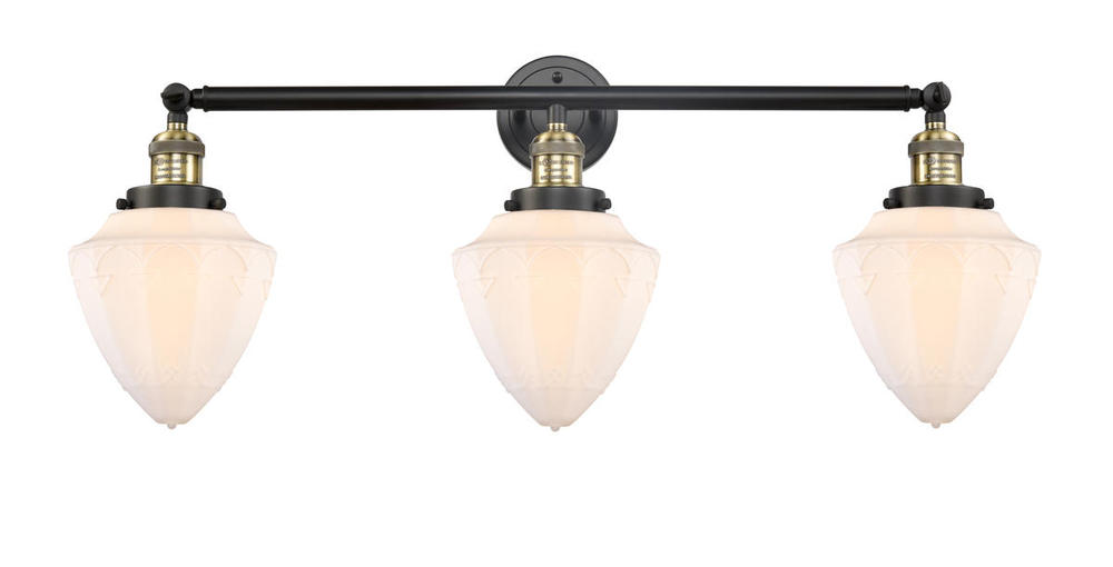 Bullet - 3 Light - 34 inch - Black Antique Brass - Bath Vanity Light