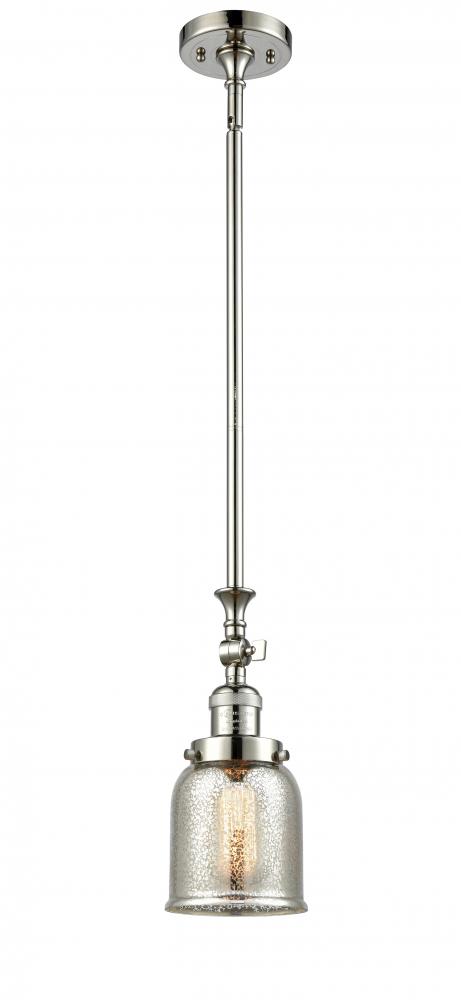 Bell - 1 Light - 5 inch - Polished Nickel - Stem Hung - Mini Pendant