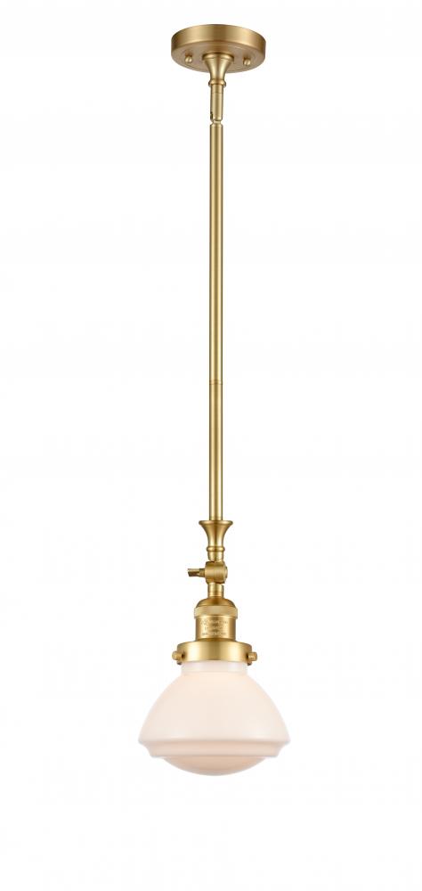 Olean - 1 Light - 7 inch - Satin Gold - Stem Hung - Mini Pendant