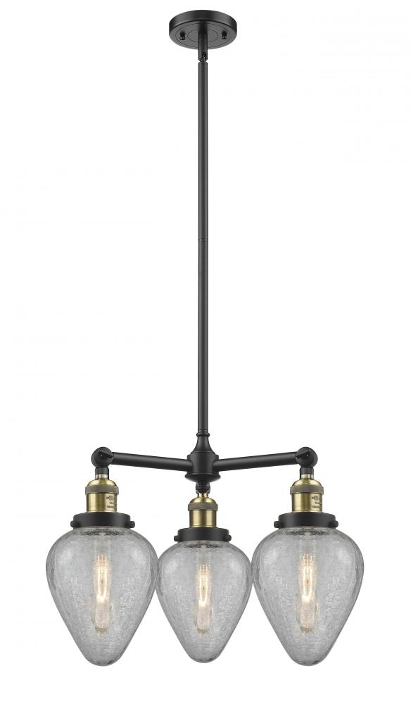 Geneseo - 3 Light - 26 inch - Black Antique Brass - Stem Hung - Chandelier