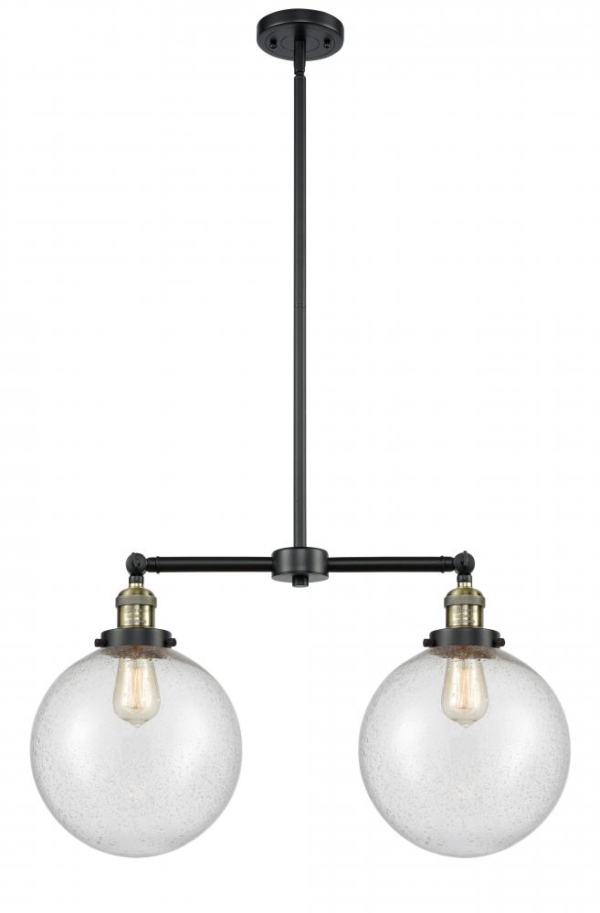 Beacon - 2 Light - 25 inch - Black Antique Brass - Stem Hung - Island Light