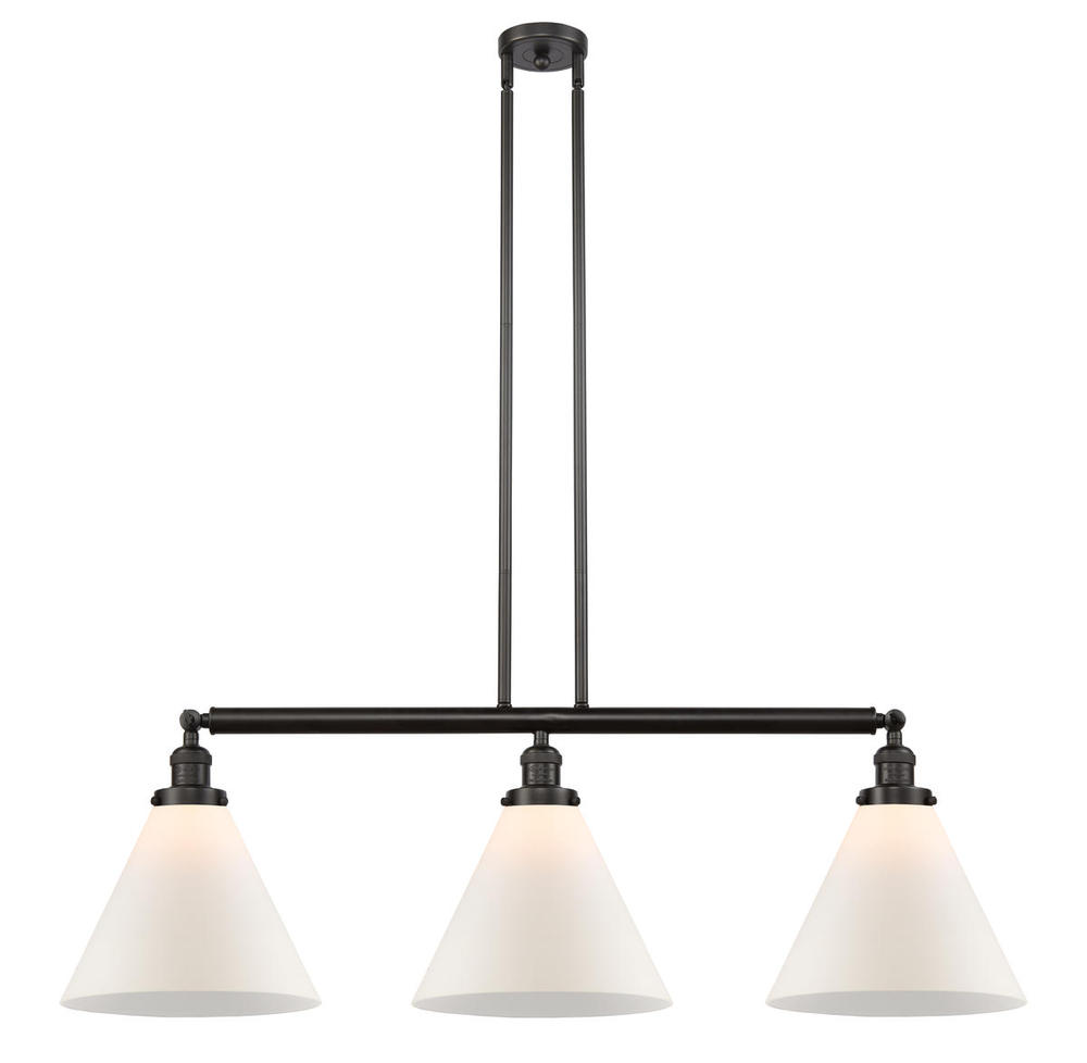 Cone - 3 Light - 44 inch - Oil Rubbed Bronze - Stem Hung - Island Light