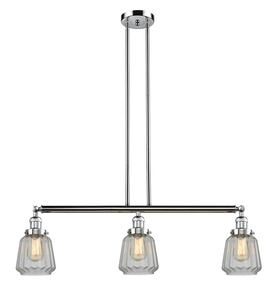 Chatham - 3 Light - 39 inch - Polished Chrome - Stem Hung - Island Light