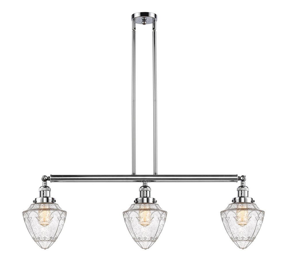 Bullet - 3 Light - 38 inch - Polished Chrome - Stem Hung - Island Light