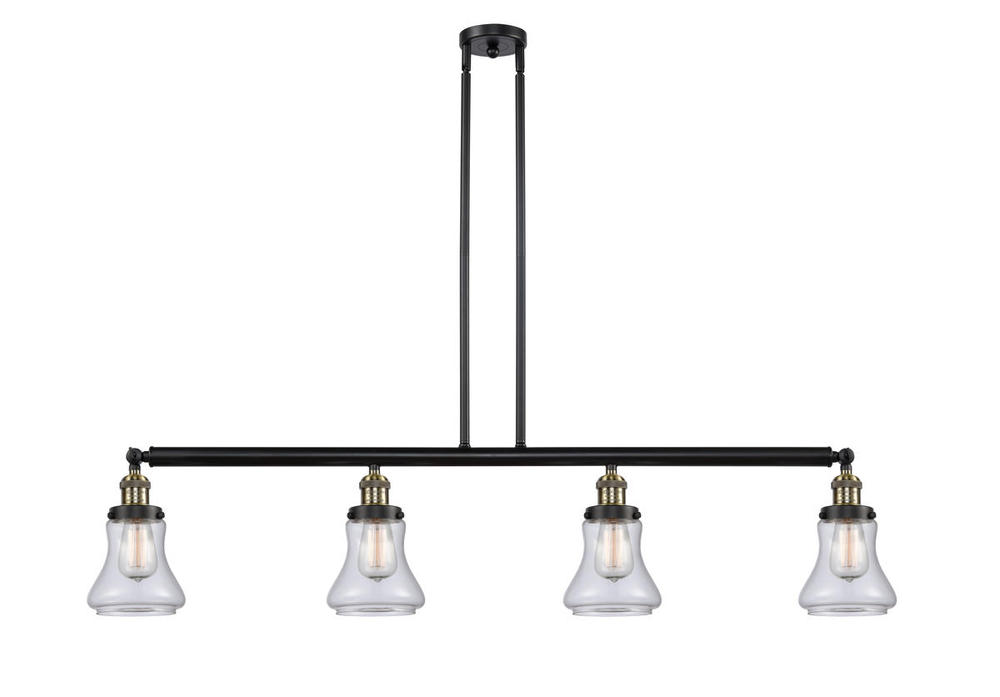 Bellmont - 4 Light - 51 inch - Black Antique Brass - Stem Hung - Island Light