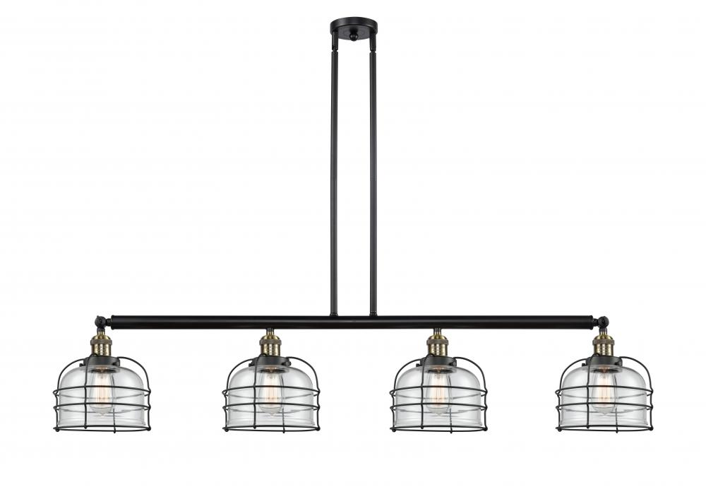 Bell Cage - 4 Light - 53 inch - Black Antique Brass - Stem Hung - Island Light