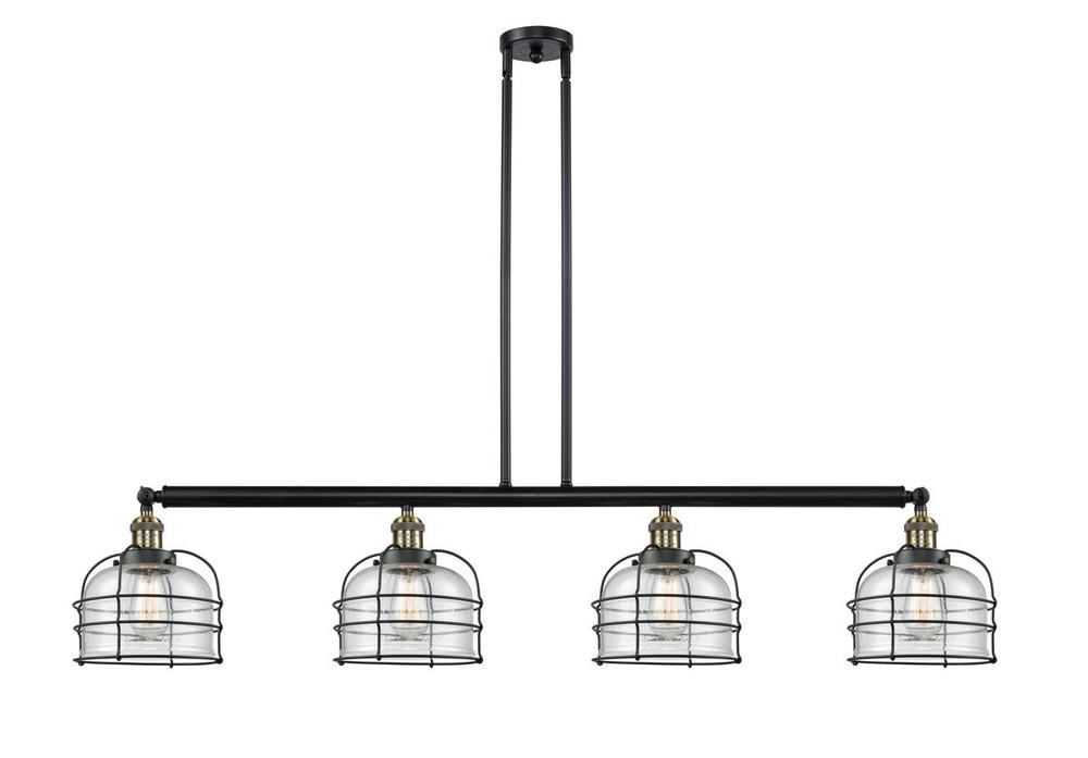 Bell Cage - 4 Light - 53 inch - Black Antique Brass - Stem Hung - Island Light