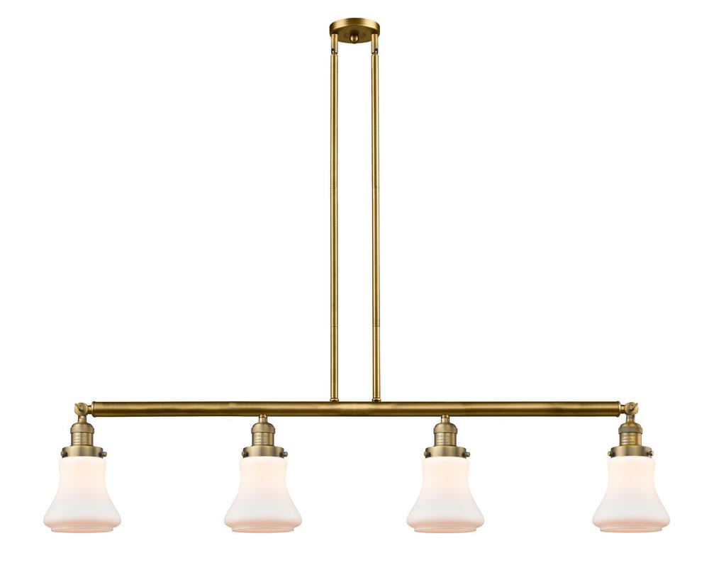 Bellmont - 4 Light - 51 inch - Brushed Brass - Stem Hung - Island Light