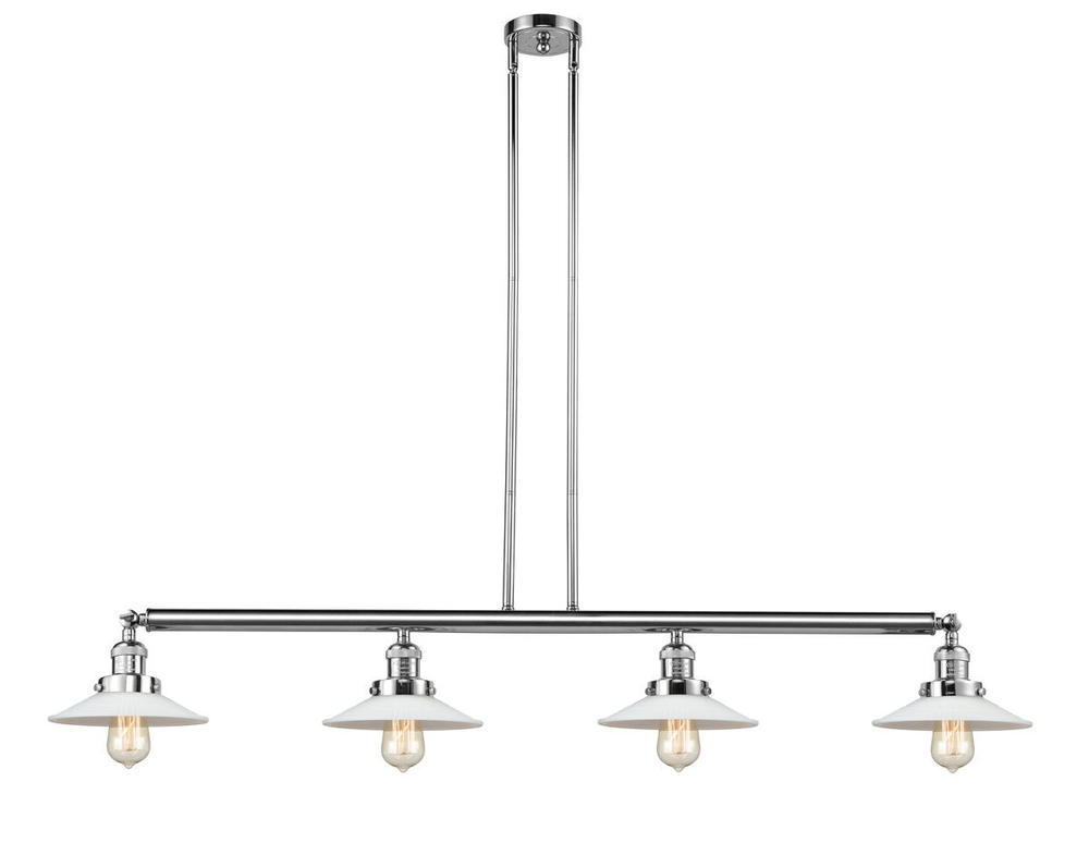 Halophane - 4 Light - 53 inch - Polished Chrome - Stem Hung - Island Light