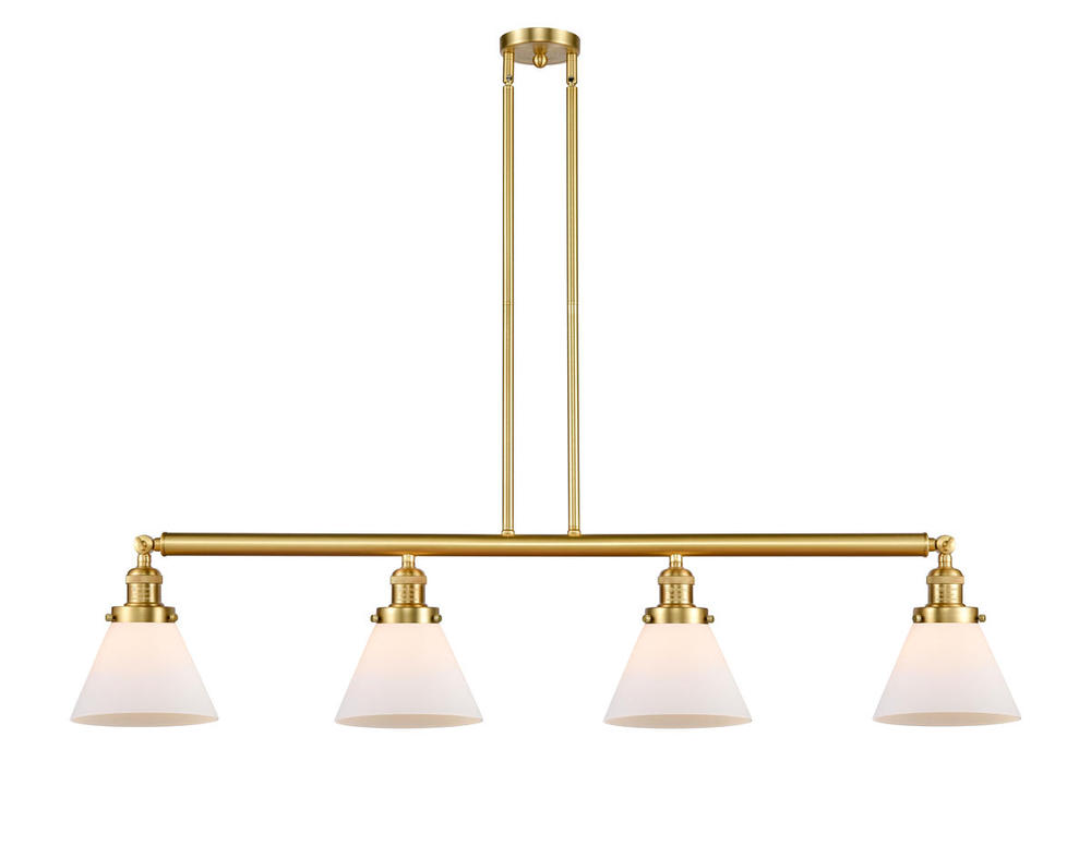 Cone - 4 Light - 52 inch - Satin Gold - Stem Hung - Island Light