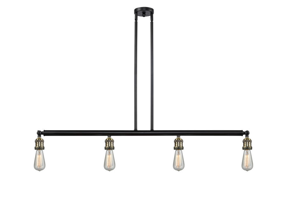 Bare Bulb - 4 Light - 48 inch - Polished Chrome - Stem Hung - Island Light