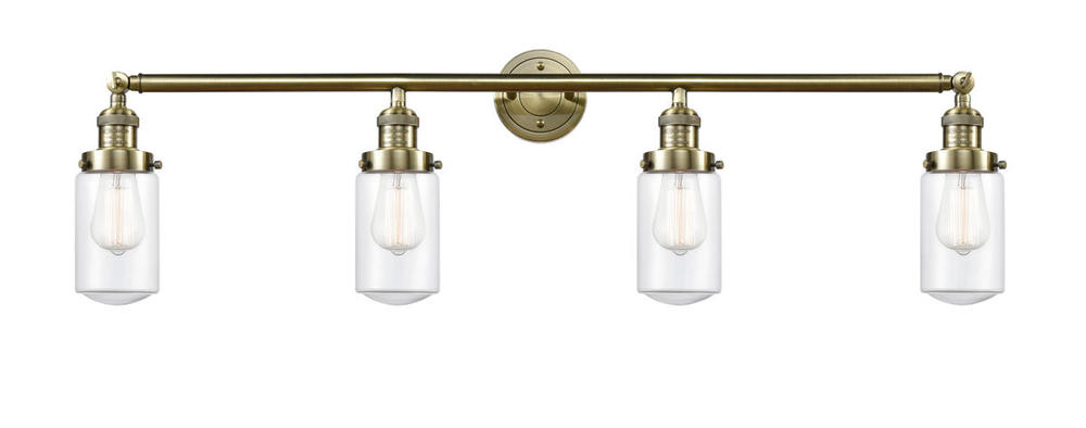 Dover - 4 Light - 43 inch - Antique Brass - Bath Vanity Light