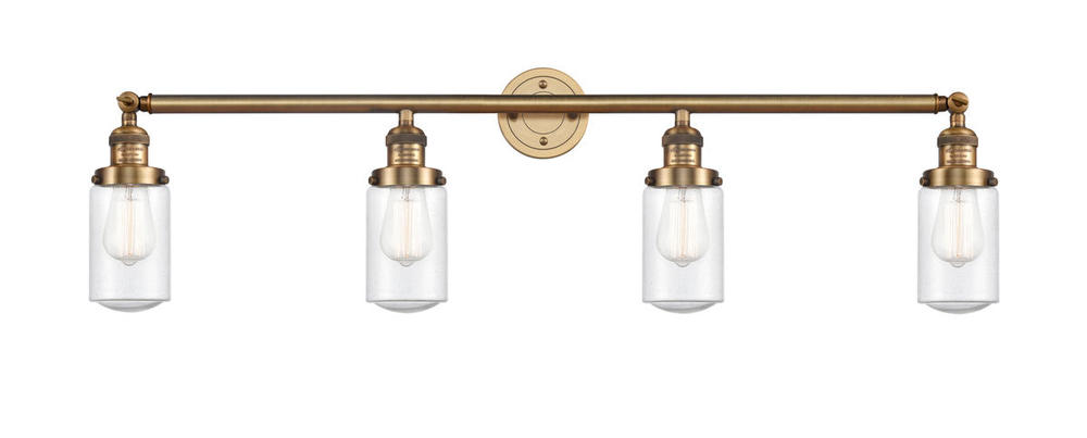 Dover - 4 Light - 43 inch - Brushed Brass - Bath Vanity Light