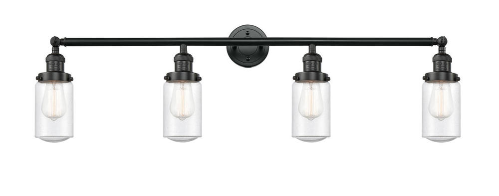 Dover - 4 Light - 43 inch - Matte Black - Bath Vanity Light