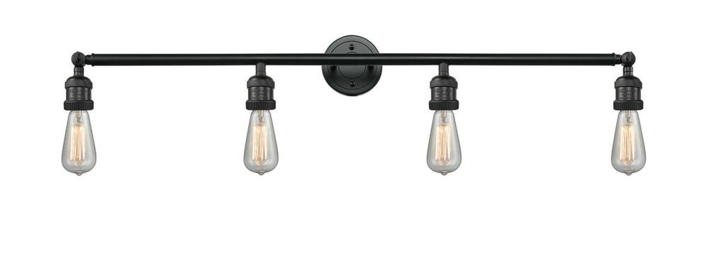 Bare Bulb - 4 Light - 42 inch - Matte Black - Bath Vanity Light