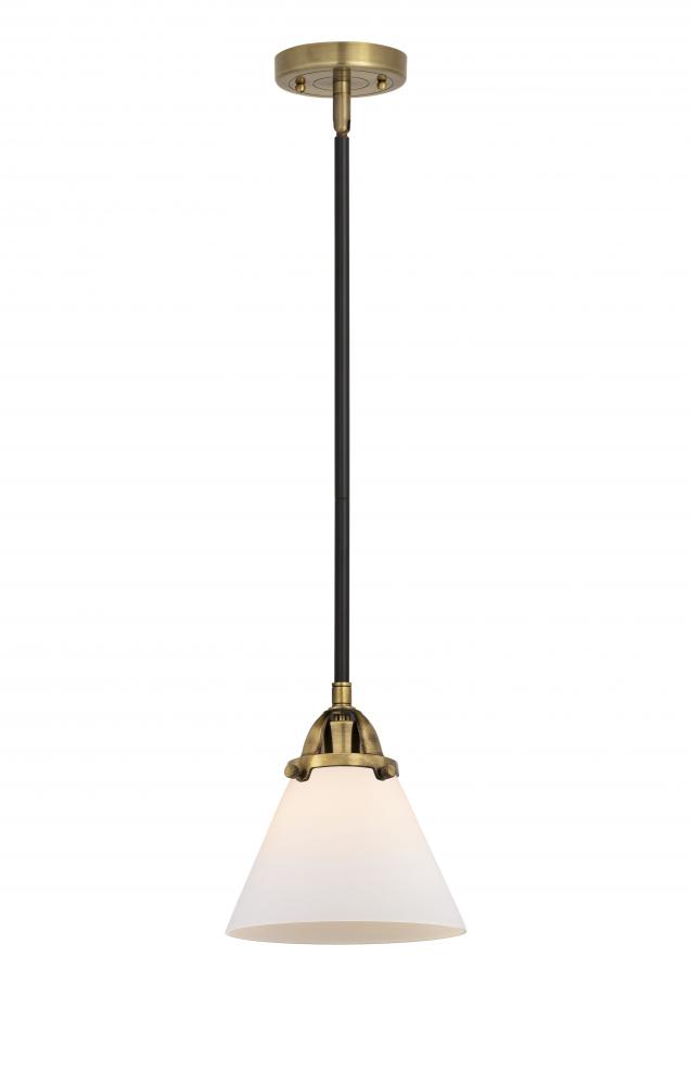 Cone - 1 Light - 8 inch - Black Antique Brass - Cord hung - Mini Pendant